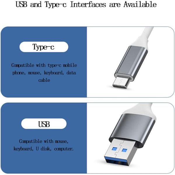 4-port USB 3.0-hub 5 Gbps højhastigheds Type-C-splitter USB-hub til