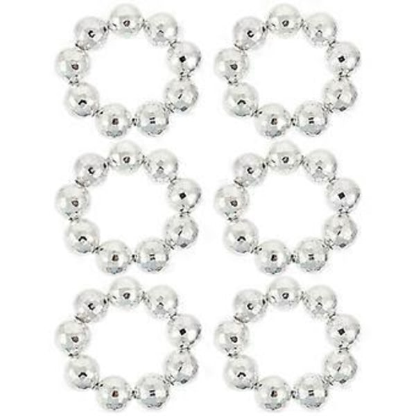 6 stk. Disco Kugle Armbånd