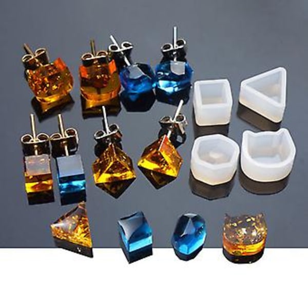 Ørestikker Epoxy Resin Form Øreringe Silikoneform DIY Smykkefremstillingsmateriale