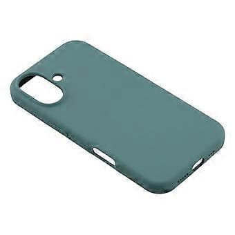 Kompatibelt iPhone 16 Deksel Solid Silikon Støtsikkert Telefon Bakdeksel (Mørkegrønn)