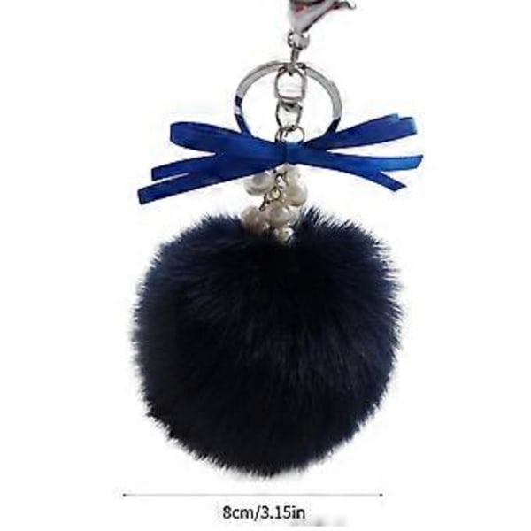 Moderigtig Plys Nøglering Rem Håndlavet Furry Ball Nøglering DIY Sløjfe Nøgleringe Vedhæng Alsidigt Telefontilbehør Lysegrøn (Lysegrøn)