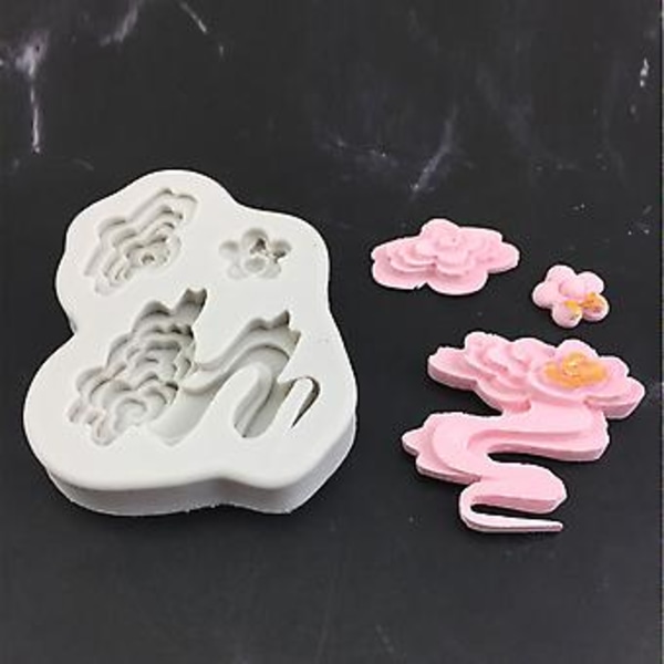 Silikoniset suklaamuotit Fondant-muotti Karkkimuotit Kukka- ja pilvimuotoiset