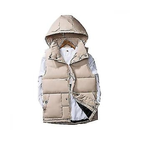 Herrar Höst Ärmlös Vadderad Väst (2XL Khaki)