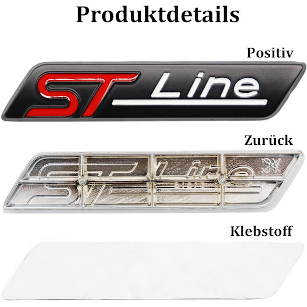 2 st metall St line klistermärke bilhuvud emblem märke krom klistermärke,