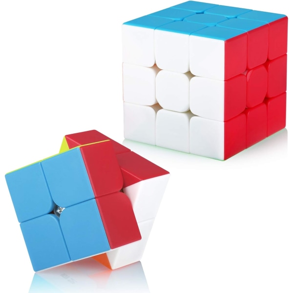 Set 2x2 3x3 Magic Stickerless Cubing Smooth Puzzles Cube Gam