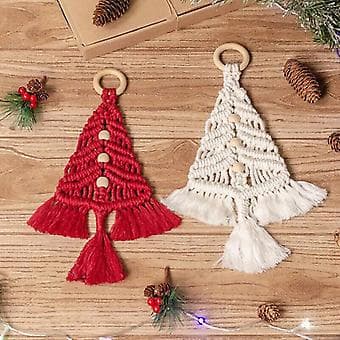 3 st Julgran DIY Kit Vävd Makramé Julgran Väggbonad Ornament ( )