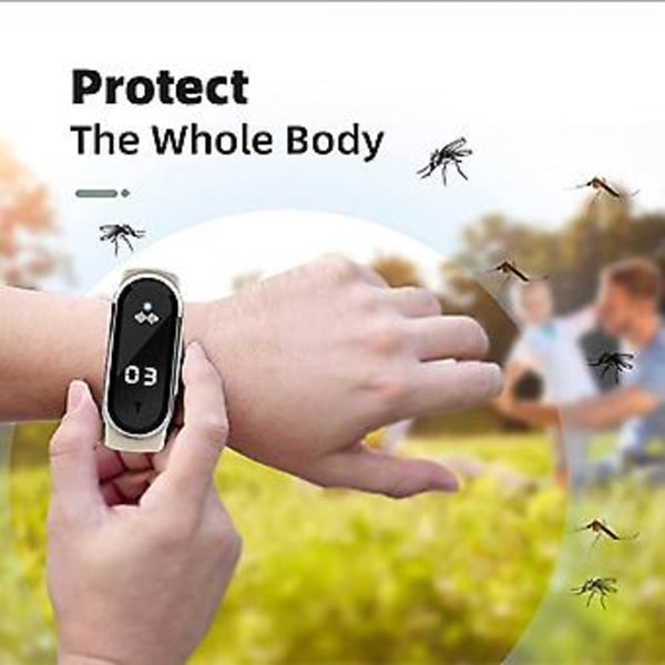 Ultralyd Armbånd Mod Myg, Smart Elektronisk Myg Armbånd USB Til Ældre, Børn, Voksne E
