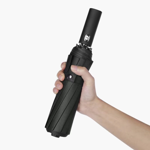 Sammenfoldelig paraply, kompakt automatisk paraply foldbar åben og Cl