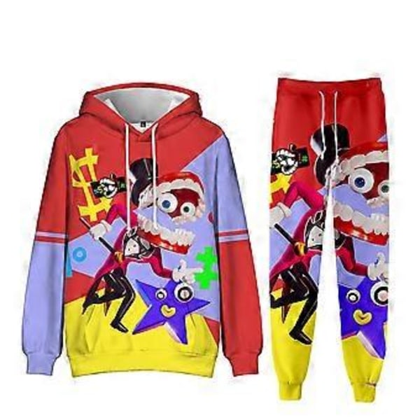 The Amazing Digital Circus Hooded 3D Sweatshirt Set H (2XL Vuxen)