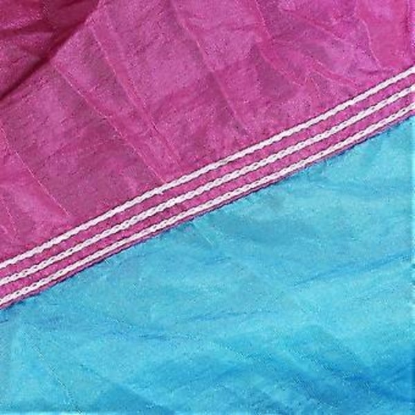 Kannettava 2 hengen riippuva sänky retkeilyyn, matkailuun, riippumatto (vaaleansininen pinkki)