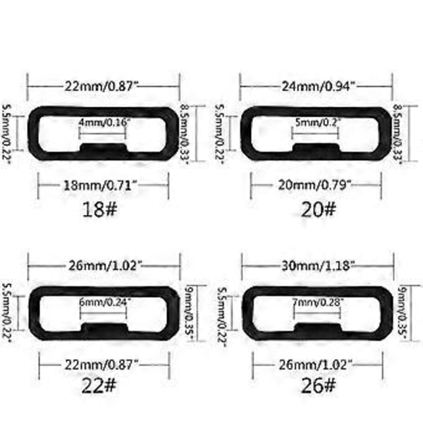 10 stk. Klokkebåndsbeskytter Loop Ring Holder Fastgjøringsspenne for Garmin-Venu 2S (18 mm Hvit)