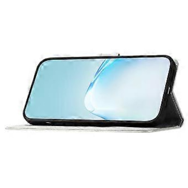 Plånboksfodral för iPhone XR 6,1 tum Sidenstruktur PU-läder Telefonstativskydd med handledsrem (Stil F)