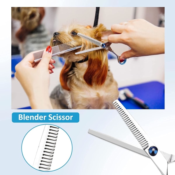 5 Professionelle Hundescheren aus Edelstahl mit Trimmer