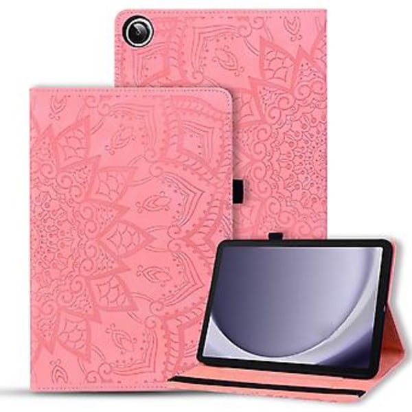 Ulospainettu Nahkakuori Samsung Galaxy Tab A9+:lle (Vaaleanpunainen)