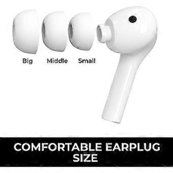 Bluetooth headset hög kvalitet lång batteritid stort batteri in-ear highend brusreducerande hörlurar för män och kvinnor (svart)