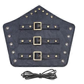2 stk. gotisk læderarmbånd middelalder rustning armbeskyttere håndled smykker tilbehør til middelalderligt reenactment sort par (sort par)