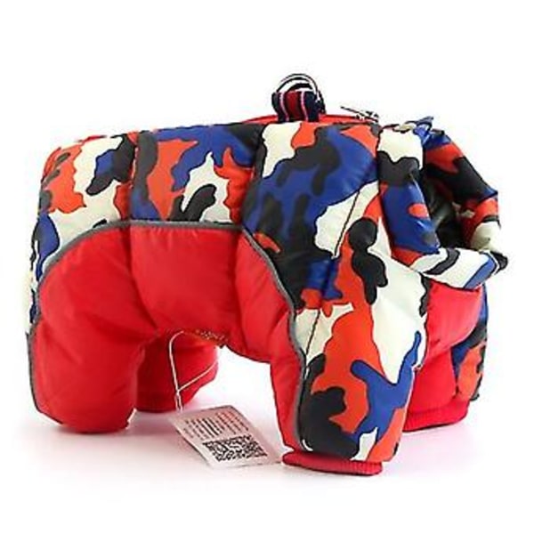 Winter Pet Dog Clothes Super Warm Jacket Thicker Cotton Coat Waterproof Small Dogs Pets Clothing For French Bulldog Puppy Red (XL )