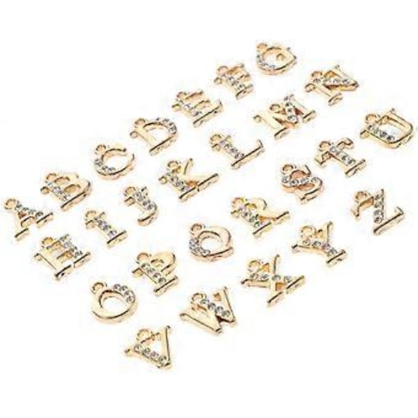 26 kpl Strassikirjainkorut Alloy-kirjainkorut Mini-aakkosriipukset