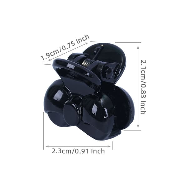 24 stk 2,3 cm Mini Grip Octopus Claw Spider Hårclips (Svart)