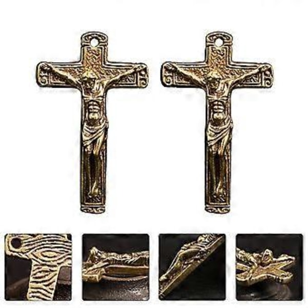 2 kpl Reppu Avaimenperä Avaimenperä Riippuva Riipus Korujen Valmistus Charms Korulöydöt Tarvikkeet Krusifiksi Charms Riipus