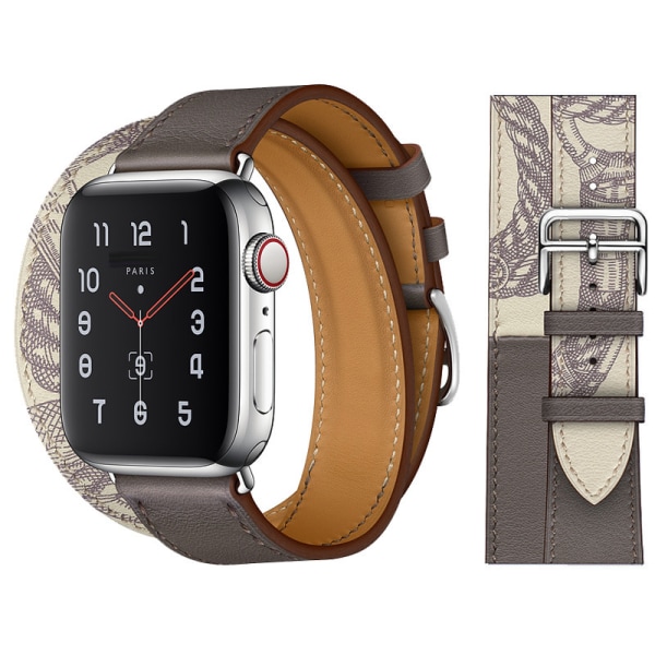 Gris Armband kompatibel för Apple Watch 42mm 44mm 45mm 49mm,