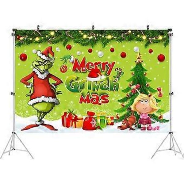 Julefest Dekorationer, 5x3 Ft Julebaggrund til Børnefest Tilbehør Glad Fødselsdag Banner Tegneserietema Fest Dekorationer Baggrund