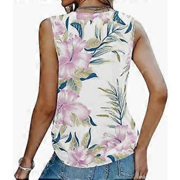 Dame Sexet V-Hals Tanktoppe Sommer Flæse-Toppe Afslappede Cami Skjorter Bluser Tunika Top Løs Behagelig-Bluse T-shirts Sort S(S Sort)