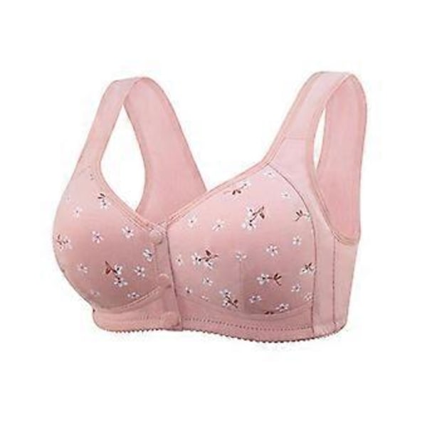 BH med frontlukking for eldre, BH med frontlukking, Embraced BH for kvinner, Komfortabel pustende BH for eldre (XL Rosa)