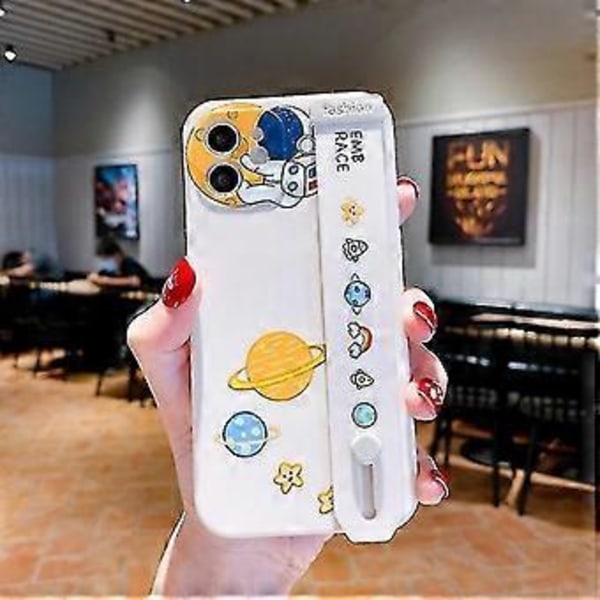Tegneserie planet astronaut telefon cover til iphone 12 13 pro ma