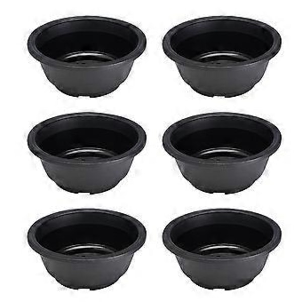 6 stk. Plast Blomsterpotte Hul Bunn Sukkulenter Planter Beholder Hagearbeid Blomsterpotte
