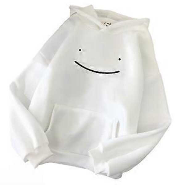 2025 Sweatshirts til Kvinder, Smiley Casual Løs Skjorte Hættetrøjer (L Hvid)
