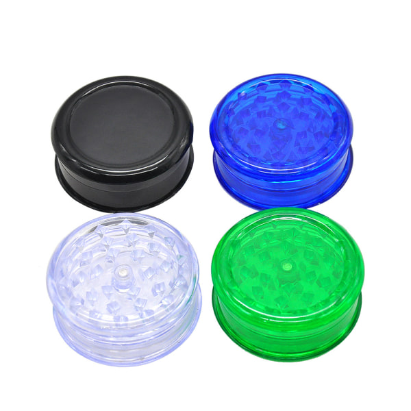 Sett med 4 plastgrinder – 4-delt grinder – Krydderkvern – Urtekutter