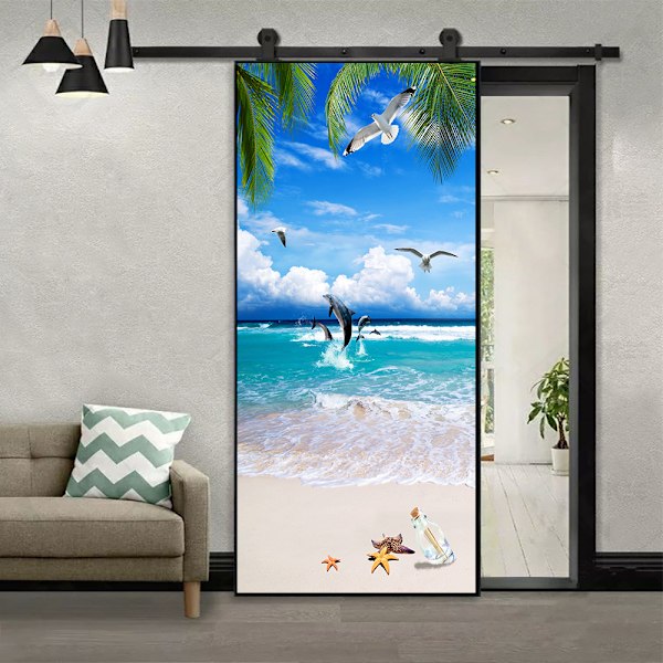 (38,5*200cm*2st) 3D-effekt affisch dörrklistermärke 42