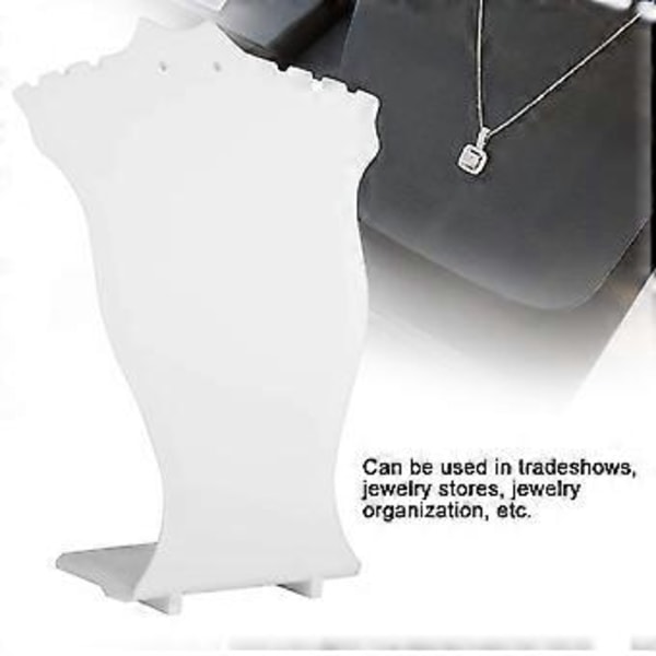 Halskæde Display Stand, Mannequin Buste Butik Display Stand Smykker Ikke Organizer (Hvid)
