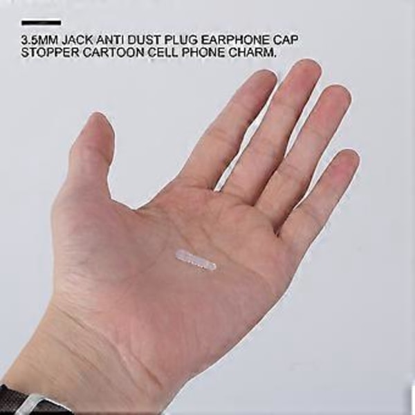 100 st 3,5 mm Jack Dammskydd Hörlursstopp Cartoon Mobiltelefon Charm För iPhone X/ 8/ 7/ 6s/ 6 Plus/ Air 2/ mini 3/ Galaxy S8 S7 S6 Edge/ LG/ Ne
