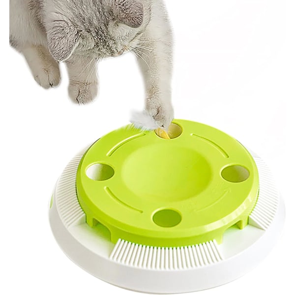 Interaktiv katt leksak automatisk fjäderleksak