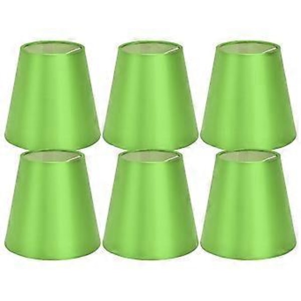 6 st E14 Lampskärm Tyglampskärm Bordslampa Taklampskärm för Sovrum Vardagsrum Fluorescerande Grön PX157