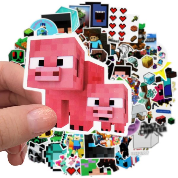 Minecraft Bombs Car Stickers (50 Pack) för Laptop, Skateboard, Gitarr, Bagage, Vattenflaska, Telefon