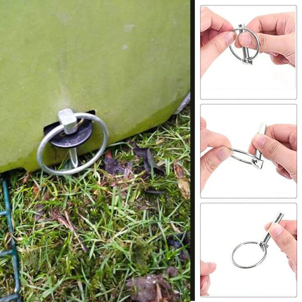 Pin-klipsi 10 kpl maatalouden pin-klipsejä 4,5 mm perävaunun tappi-valikoimapaketti auton kiinnitysperävaunuun