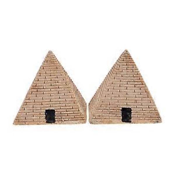 2 stk. Kreativ Pyramide Udsmykning Skrivebord Harpiks Pyramide Ornament Pyramide Dekor