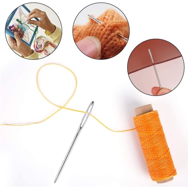 Nål, sy nål set 12 trubbig nål, broderinål, stor