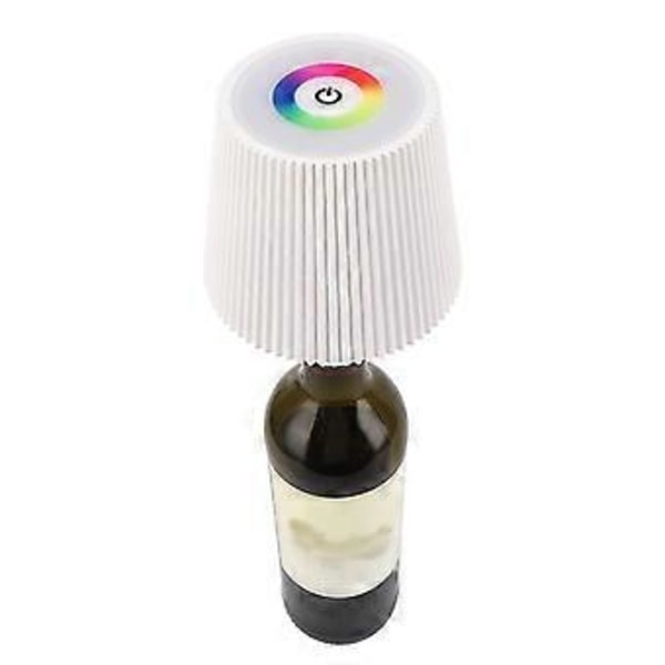 LED Flasklampa 4000mAh IP54 Vattentät Touchkontroll Färgjusterbar USB Uppladdningsbar Sladdlös Vinflasklampa Nattlampa Vit