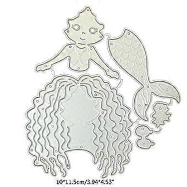 Merenneito Metallileikkurit Stencil Scrapbooking DIY Album Leima Paperikortti Käsintehtyihin Onnittelukortteihin Prägäys Koristelu Käsityöprojekteihin