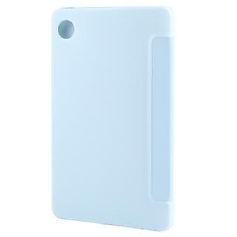 Tri-fold lærtablettveske for Samsung Galaxy Tab A9 (Himmelblå)