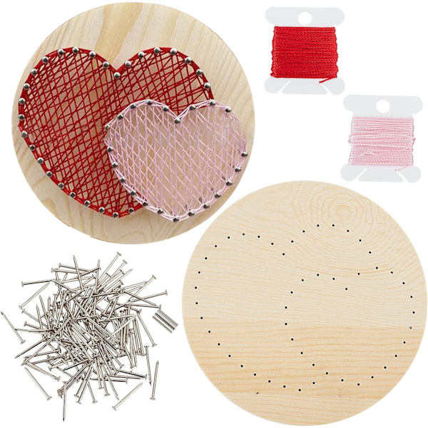 Hjerte String Art Kit Craft Cupcake Alle nødvendige tilbehør og ramme til voksne Craft Kit Art Proj