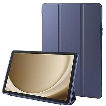 Tri-fold Læder Tablet Etui Til Samsung Galaxy Tab A9+ (Mørkeblå)