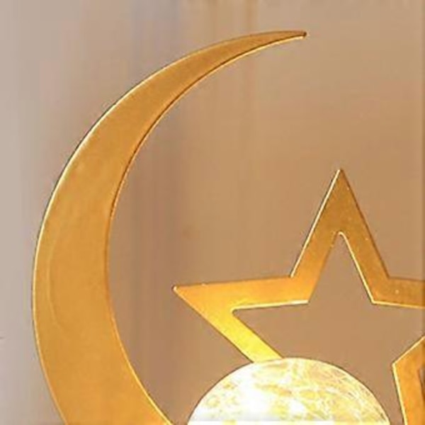 Skrivebords Dekorativt Lys LED Skrivebords Natlampe Ferie Styling Jern Kunst Udhulet Forsyninger Måne Stjerne
