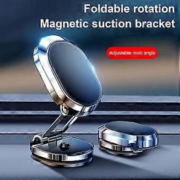 360 Graders Roterende Mobiltelefonholder Bil Magnetisk Feste Stativ Universal (Starburst Svart)