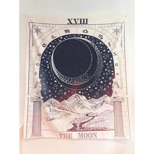 Täysikuu, aurinko ja tähdet tarot-seinävaate, sopii