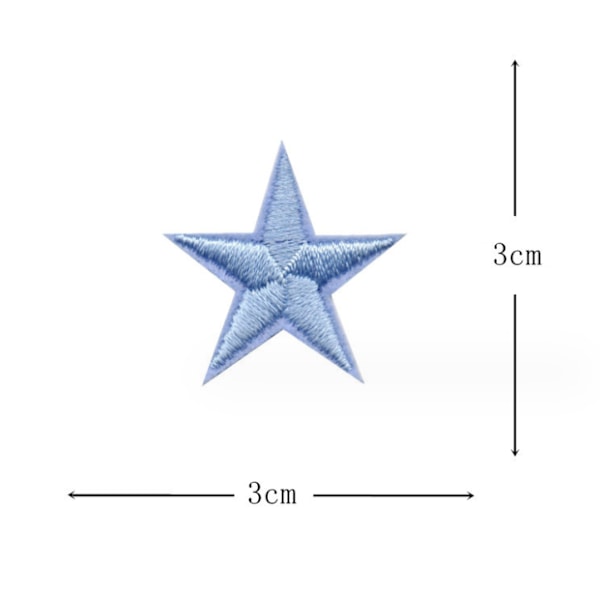 34 Stykker Stjerner Broderi Stryke-på Lapp, Broderi Klistremerke Jern
